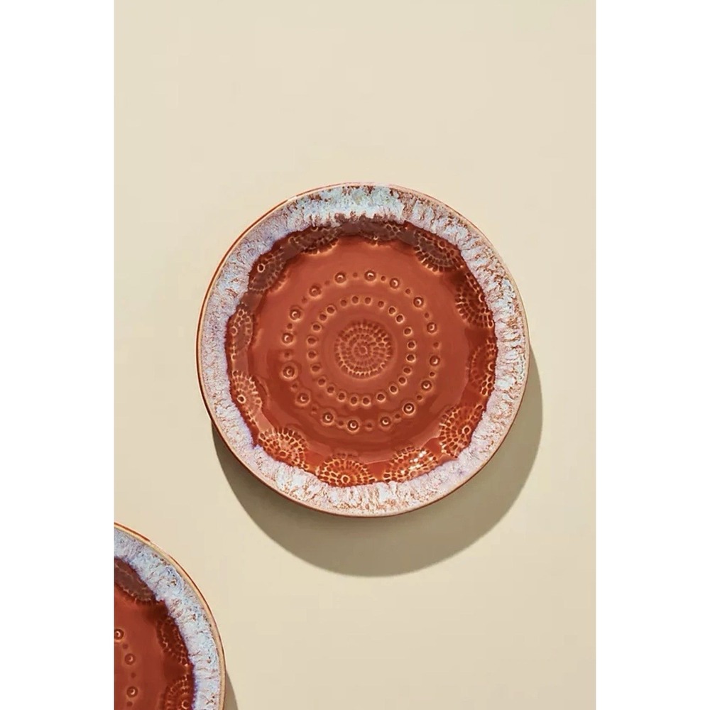 Anthropologie Old Havana Bread Plates Set of 4‎ Spice Appetizer Dessert Side New